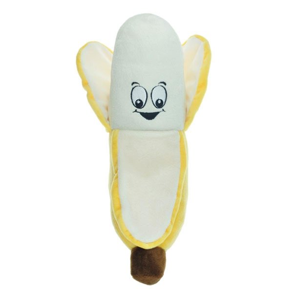 Petpath Food Junkeez Banana Plush Dog Toy - Small PE2640056